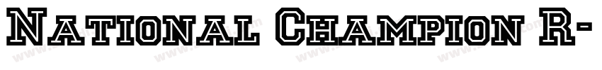 National Champion R字体转换 National Champion R字体转换